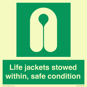 Life jackets stowed within